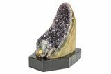 Amethyst Cluster With Wood Base - Uruguay #256623-1